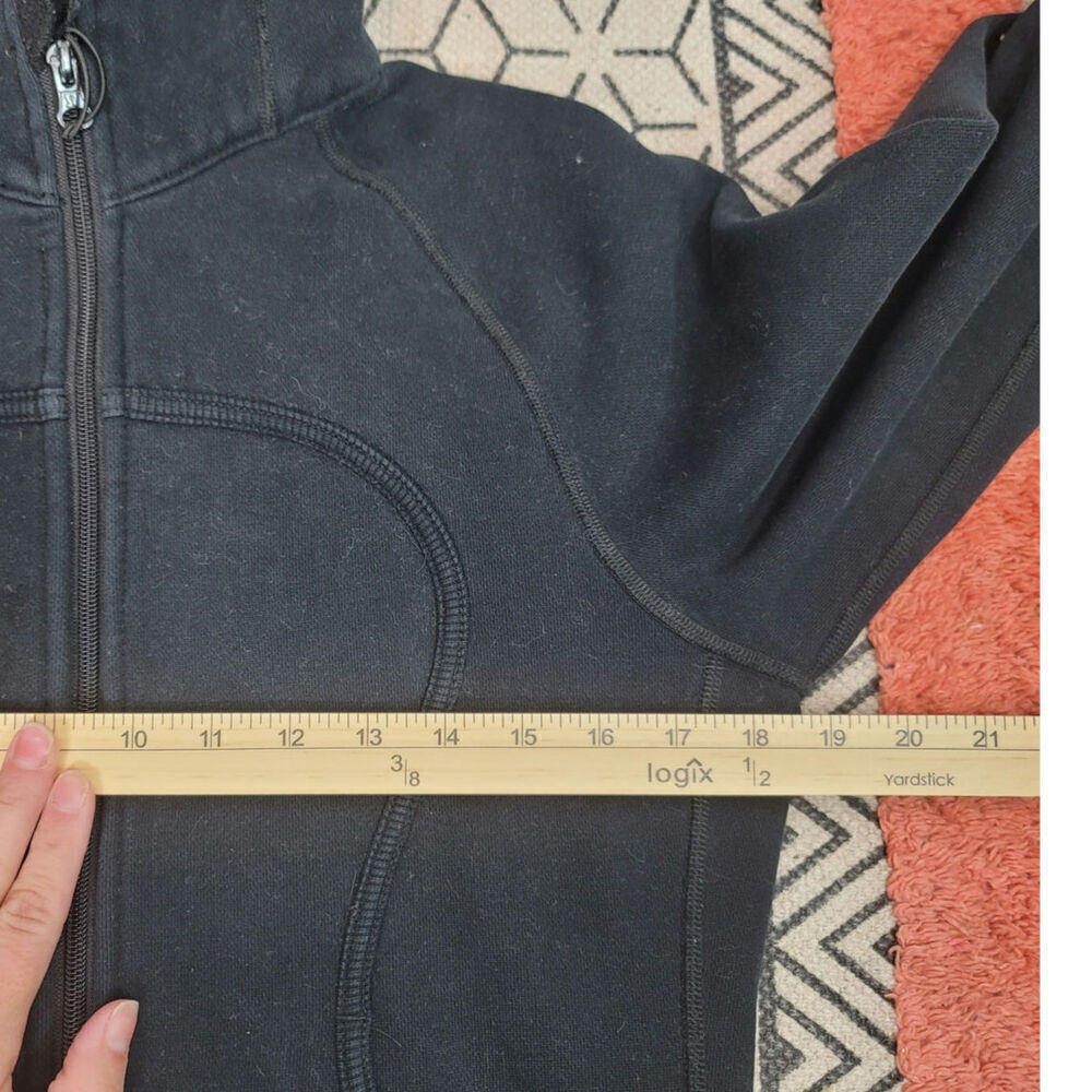 Lululemon Athletica Classic Scuba Full Zip Hoodie in Black, sz 8/10 - Picture 9 of 11